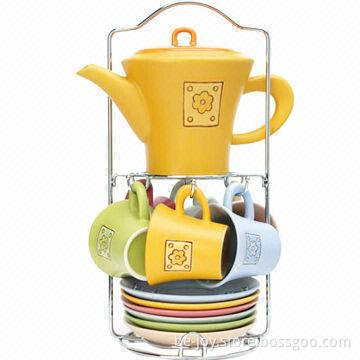 Stoneware cup and saucer, 220 and 90cc volume